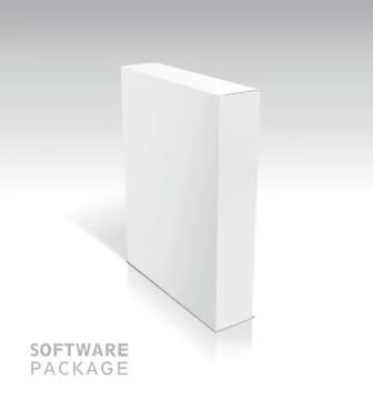 White Package Cardboard Box.Vector illustration Stock Illustration