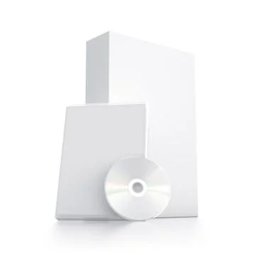 White package with cd - dvd Illustrazione stock