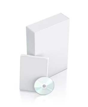 White package with cd - dvd Illustrazione stock
