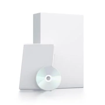 White package with cd - dvd Illustrazione stock