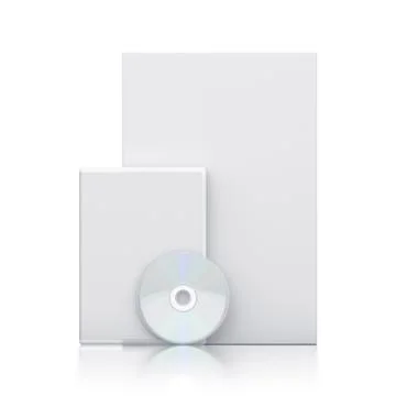 White package with cd - dvd Stock Illustration