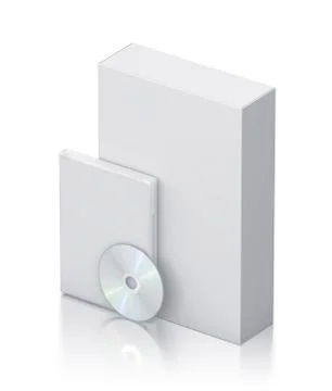 White package with cd - dvd Illustrazione stock