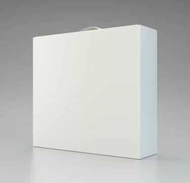 White package on gray background. Illustrazione stock