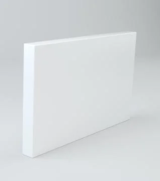White package mock up model shadow. Blank cardboard or white paper matchbook Illustrazione stock
