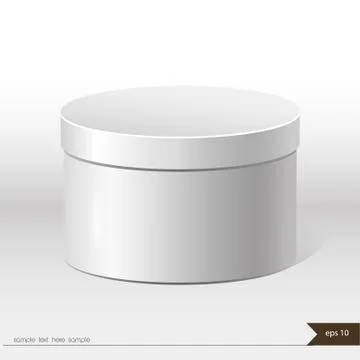 White packaging gift box on isolated background Stock Illustration
