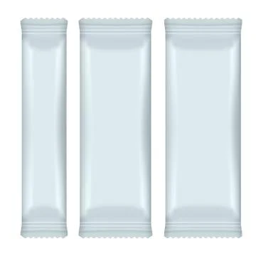 White Packaging For Snacks, Chips, Sugar, Spices, Or Other Food Stock Illustration