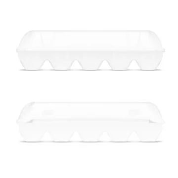 White Packaging For Ten Eggs. Clear Template Stock Illustration