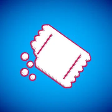 White Packet of pepper icon isolated on blue background. Vector Stock Illustration