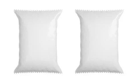 White Packing isolated on white background. 3d render Stock Photos