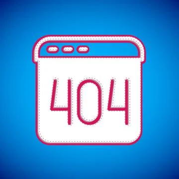 White Page with a 404 error icon isolated on blue background. Template reports イラスト素材