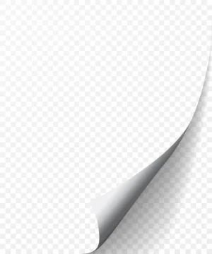 White page curl corner on blank sheet of paper. Turn paper sticker with flip  Stock Illustration