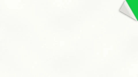 White page curl from the top right corner paper transition on green screen 库存影片 348271503