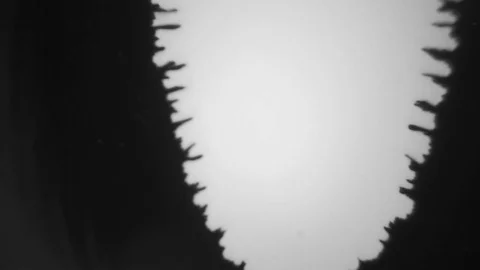 White Paint on a Black Background Stock Footage 83456438
