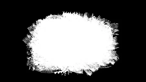 White paint brush stroke animation isolated on green background Stock Footage 329704597