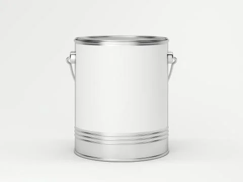 White paint can. 3d rendering 库存插图