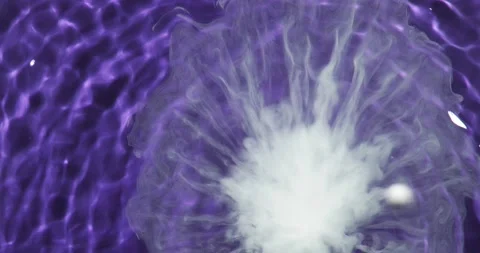 White Paint Drops on Purple Background Video stock 223257115