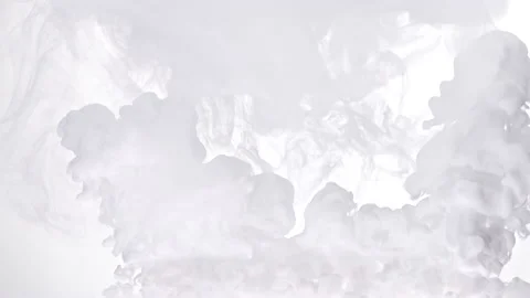 White paint flows spread in water Video stock 165501403