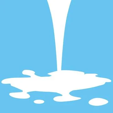White paint graphic sign in puddle. Spill water symbol isolated Stock Illustration