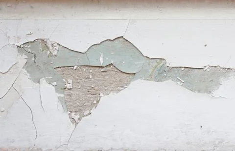 White paint pealing on the side Stock Photos