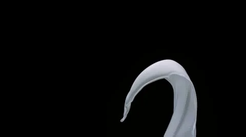 White paint Splash in midair, Slow Motion Stock Footage 9304532