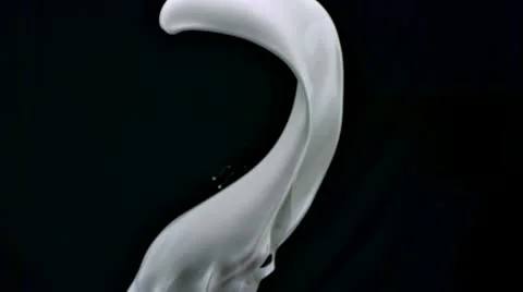 White paint Splash in midair, Slow Motion Video stock 9304574