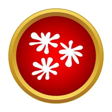 White paint splashes inside red circle icon design Stock Illustration