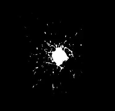 White paint splatter brush on white backdrop Stock Illustration