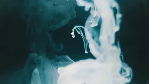 White Paint In Water In Slowmotion Stock Footage 129302880