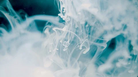 White Paint In Water In Slowmotion Stock Footage 129302942