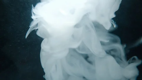 White Paint In Water In Slowmotion Stock Footage 129303005