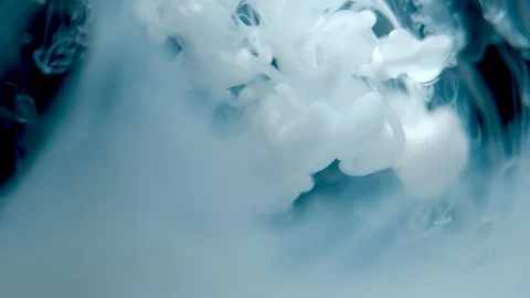 White Paint In Water In Slowmotion Stock Footage 129309801