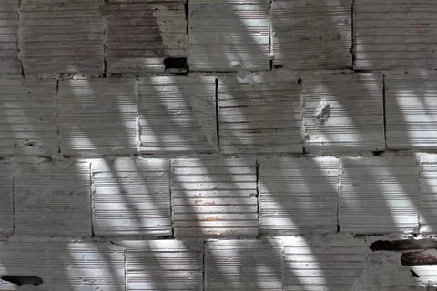 White Painted Brick Wall Stock Photos