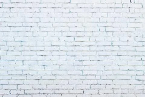 White painted brick wall Stock Photos