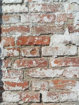 White painted brick wall Stock Photos