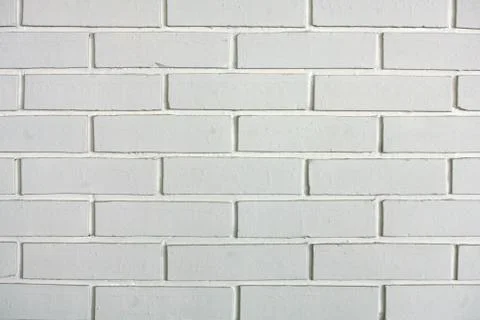 White painted brick wall surface Foto stock