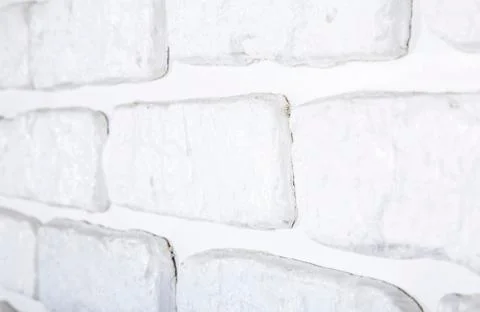 White painted brick wall texture Stock Photos