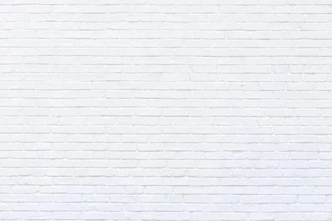White painted brick wall texture background Stock Photos