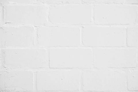 White painted brick wall texture surface background Stock Photos