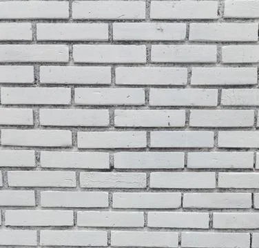 White Painted Brick Wall Texture - Modern Brickwork Background Stock Photos