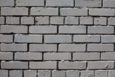 White painted brick wall. White brick wall. Stock Photos