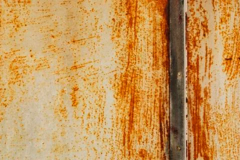 White painted metal with rust texture Stock Photos