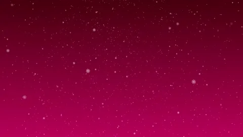 White painted snowflakes fall on a gradient , crimson background. Animated Stock Footage 254848716
