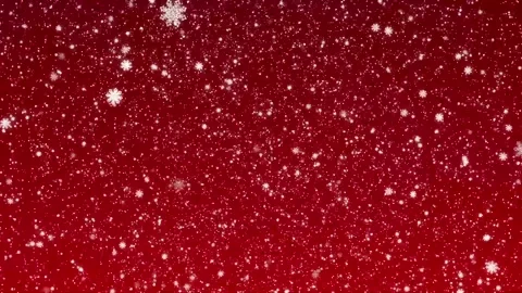White painted snowflakes fall on a gradient , red background. Animated Stock Footage 255731297