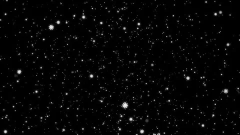 White painted snowflakes fall on a transparent background. Animation background Stock Footage 255890630