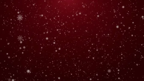 White painted snowflakes falling on a red background with lighting from above Stock Footage 283025042