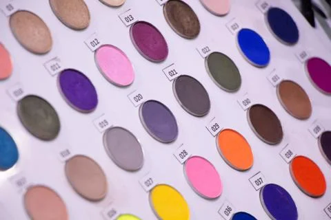 White palette of eyeshadows Foto stock