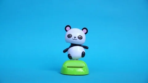 White panda doll dancing. Stock Footage