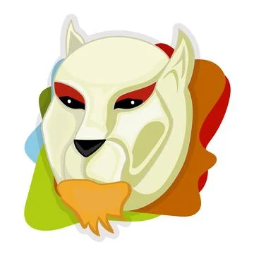 White panther head Stock Illustration