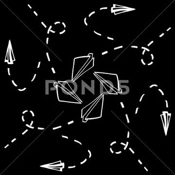 White paper aeroplanes Stock Photos