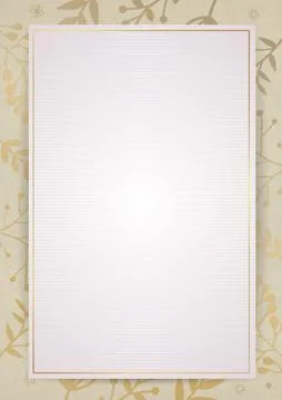 White paper background with drawing floras border Stock Illustration